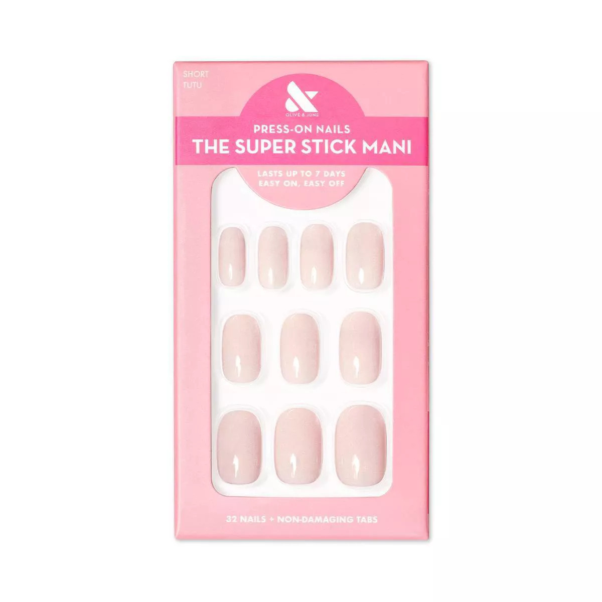 Olive & June Fake Nails - S Squoval - Tutu - 32ct | Target