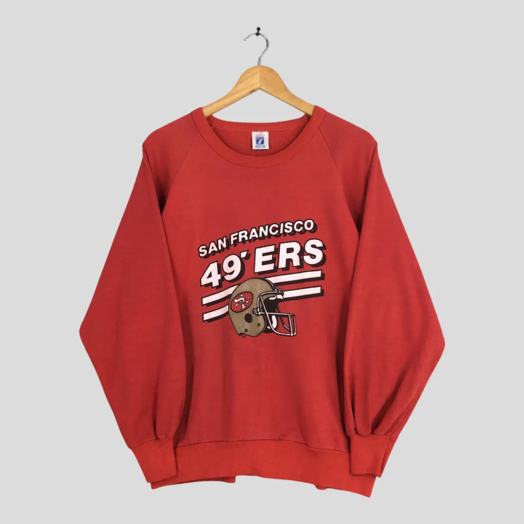 Vintage 90s San Francisco 49ers NFL Red Sweatshirt Xlarge San Francisco 49ers Printed Crewneck SF... | Etsy (US)
