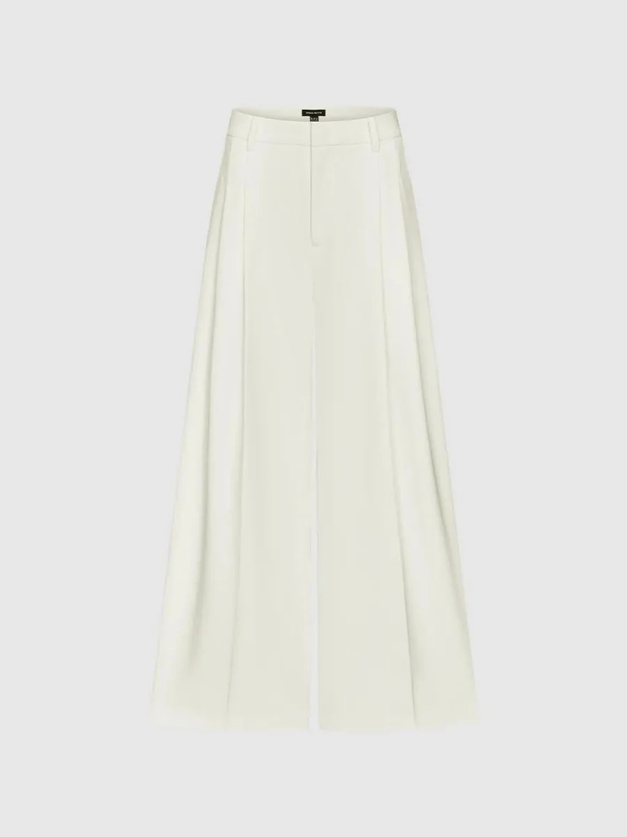 Pleated Wide Leg Stretch Pants | Urban Revivo