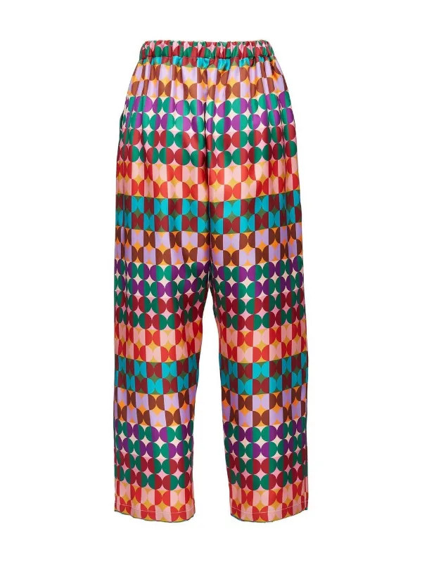 Geometric-print drawstring trousers | Farfetch Global