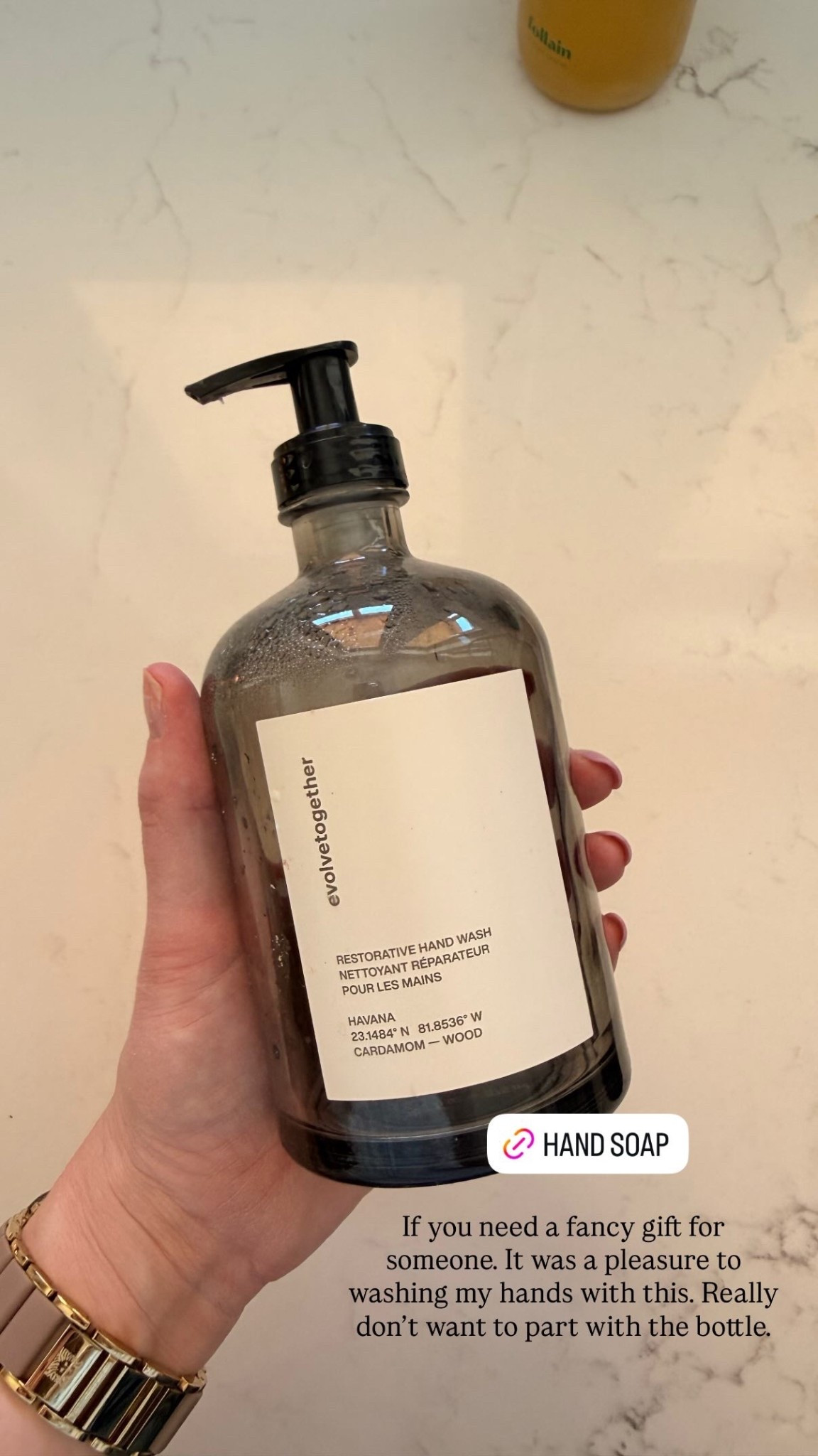 If you need a fancy gift for someone. It was a pleasure to washing my hands with this. Really don’t want to part with the bottle.