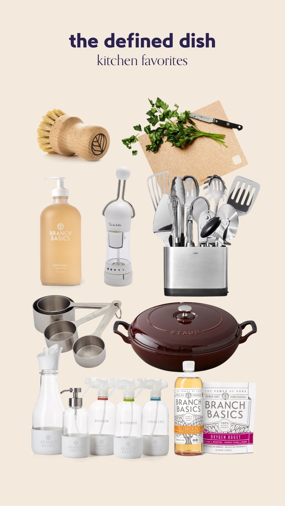 My kitchen (and home) favorites! You can call these my must-haves or essentials. My go-to kitchen tools and cleaning products. Branch Basics ultimate starter kit is a GAME CHANGER!

#LTKHome #LTKFindsUnder100 #LTKFindsUnder50