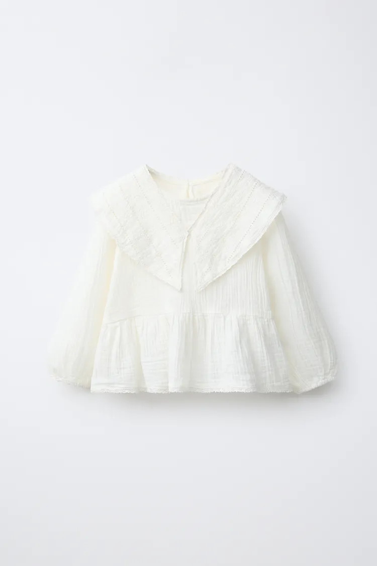 TEXTURED ROMANTIC BLOUSE | Zara US