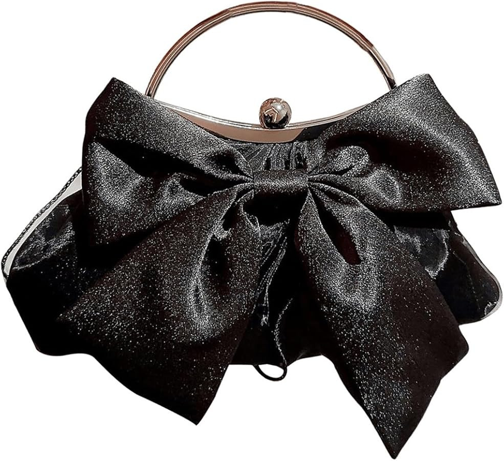 SweatyRocks Women's Cute Bow Decor Clutch Purse Evening Handbag Prom Crossbody Bags | Amazon (US)