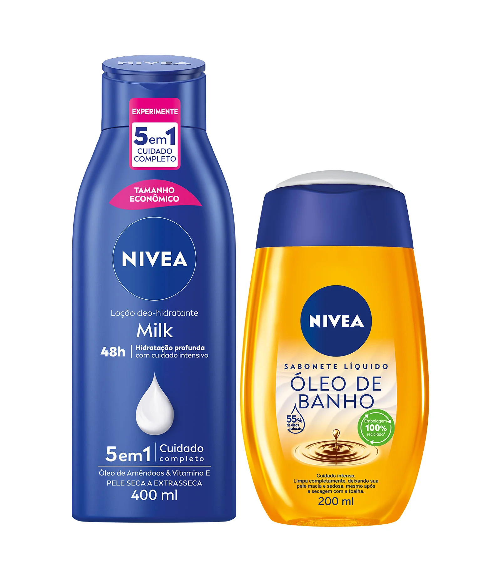 Kit Nivea Loção Hidratante Milk 400ml + Sabonete Óleo de Banho 200ml KIT - Lojas Renner | Renner (BR)