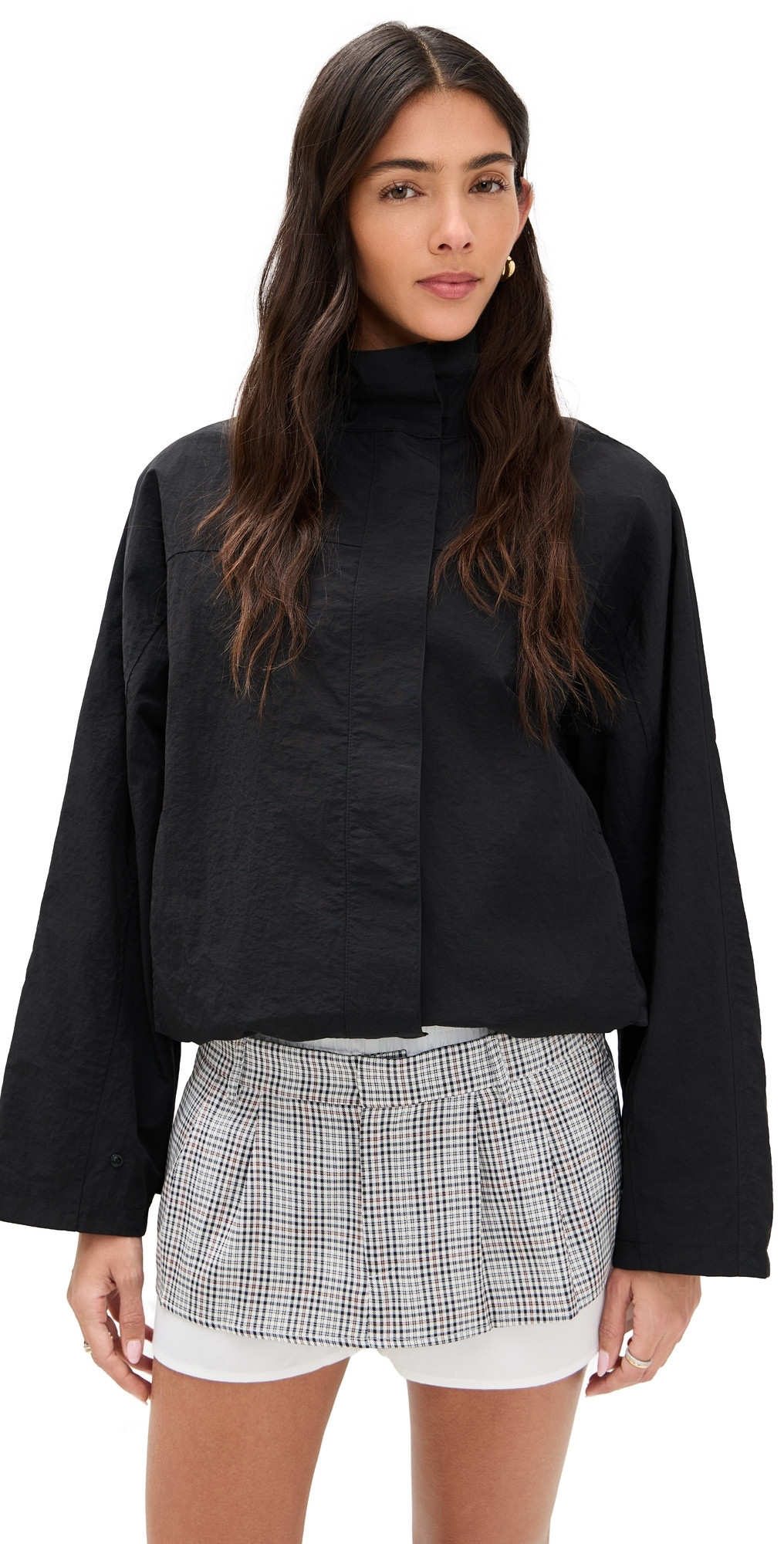 Lioness Shoreline Windbreaker Jacket Noir L | Shopbop