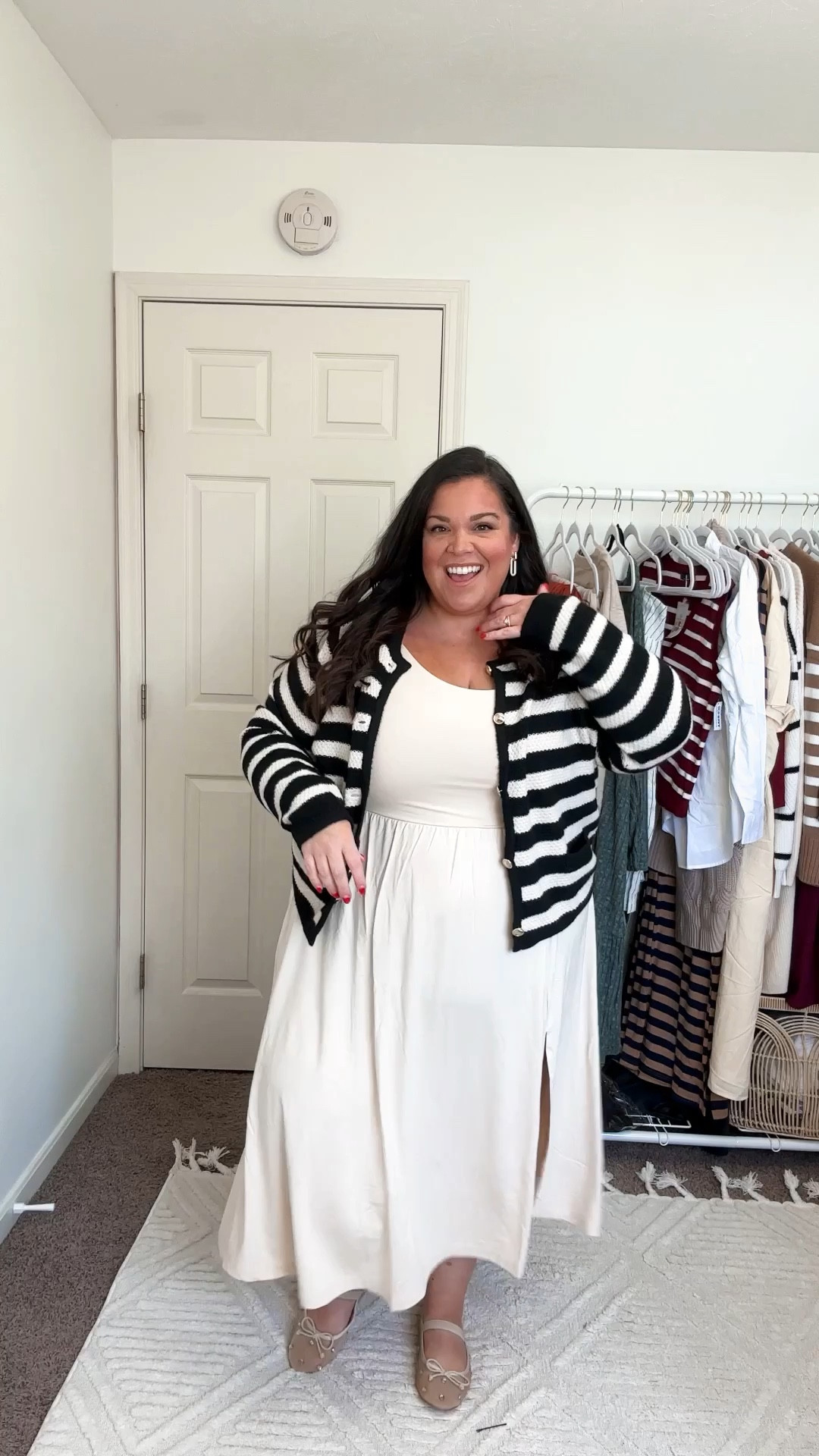 This cream dress is the same dress as the pink one I wore all summer from Target! It’s very stretchy and the small slit is so cute! It runs a little large so you can size down one. I’m in a 1x

#LTKPlusSize #LTKStyleTip #LTKFindsUnder50