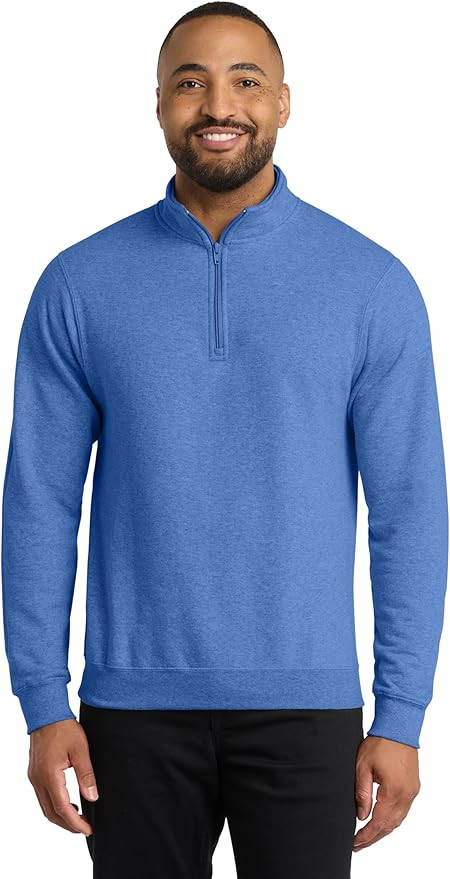 Port & Co Core Fleece 1/4-Zip Pullover Sweatshirt-PC78Q | Amazon (US)
