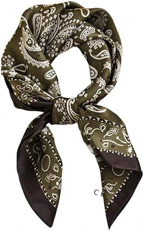 MINIDORA Satin Scarves for Women 27.5 × 27.5 inches Medium Square Elegant Silk Feeling Head Scar... | Amazon (US)