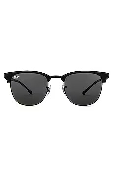 Ray-Ban Clubmaster Metal Sunglasses in Black from Revolve.com | Revolve Clothing (Global)