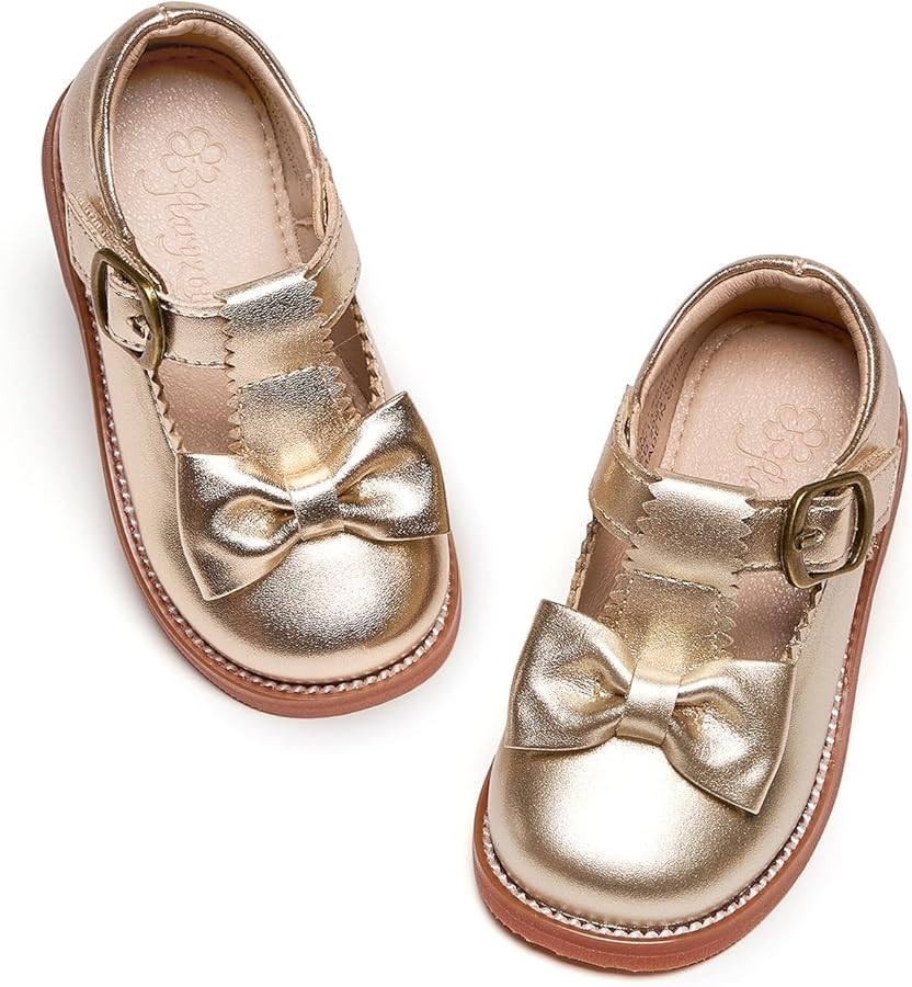 Flaryzone Toddler Little Girl Mary Jane School Uniform Oxfords Flat Dress Shoes | Amazon (US)