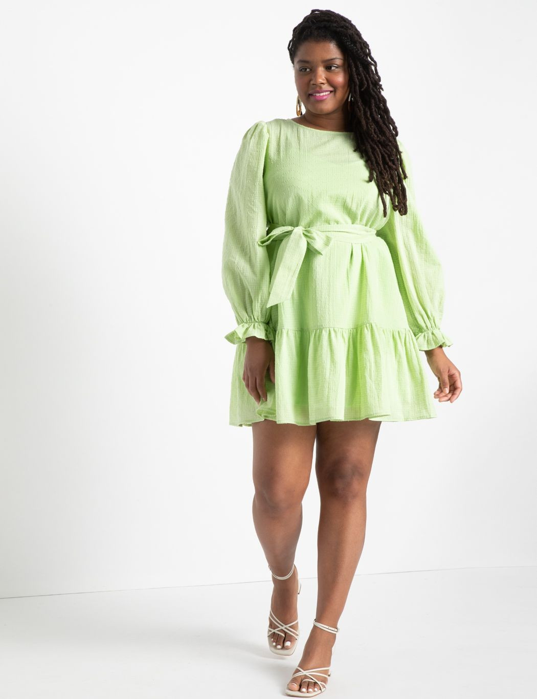 Textured Cotton Easy Day Dress | Eloquii