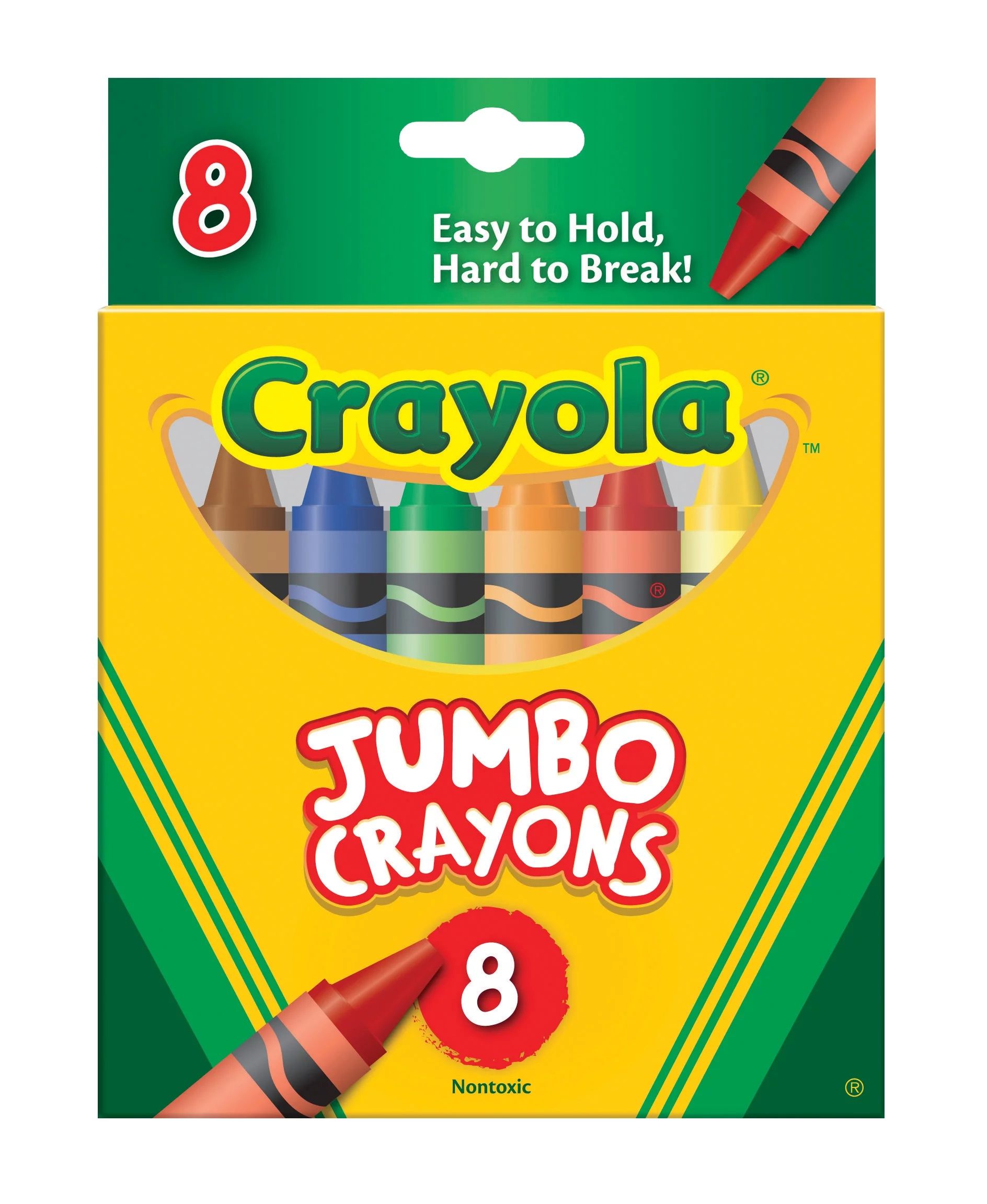 Crayola® Jumbo Crayons, Assorted Colors, 8/Box 52-0389 | Walmart (US)