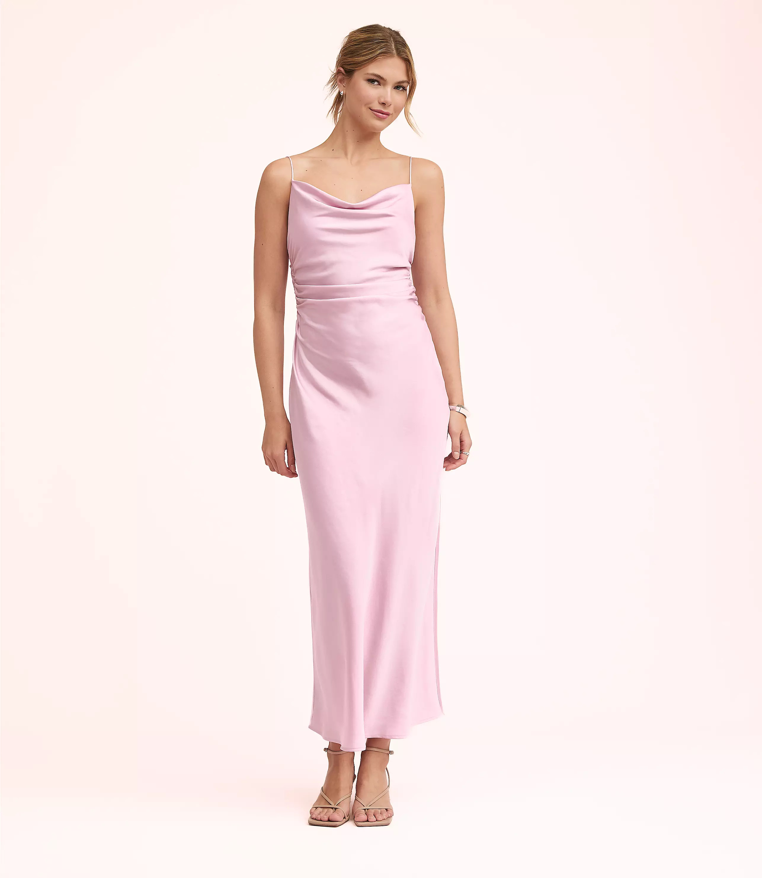 Lately Satin Cowl Neck Gown | LOFT