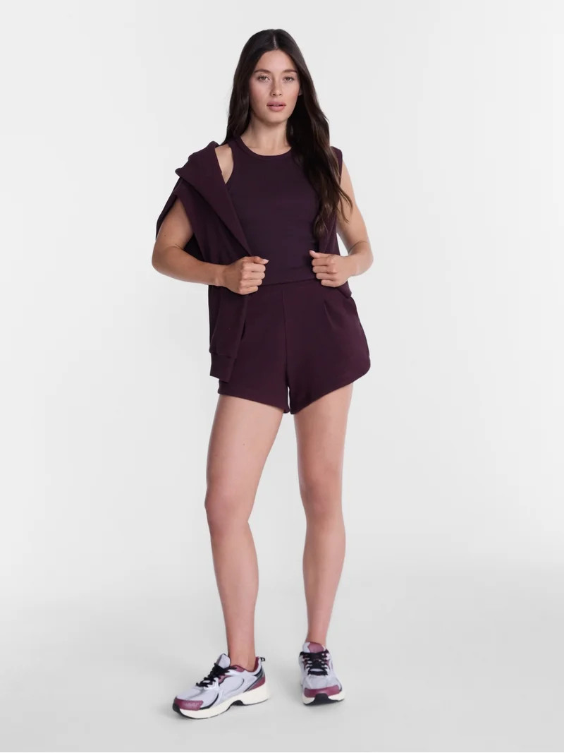 Avia Women's and Women's Plus Ottoman Lounge Shorts, 4.25'' Inseam, Sizes XS-4X | Walmart (US)