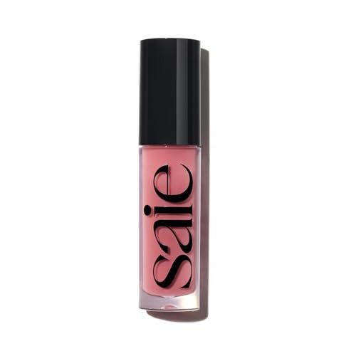 Saie Glossybounce High-Shine Hydrating Lip Oil Gloss - Non-Sticky, Sheer Tinted Lip Gloss with Hyaluronic Acid + Jojoba Oil for Long-Lasting Moisture - Kiss (.17 oz) | Amazon (US)