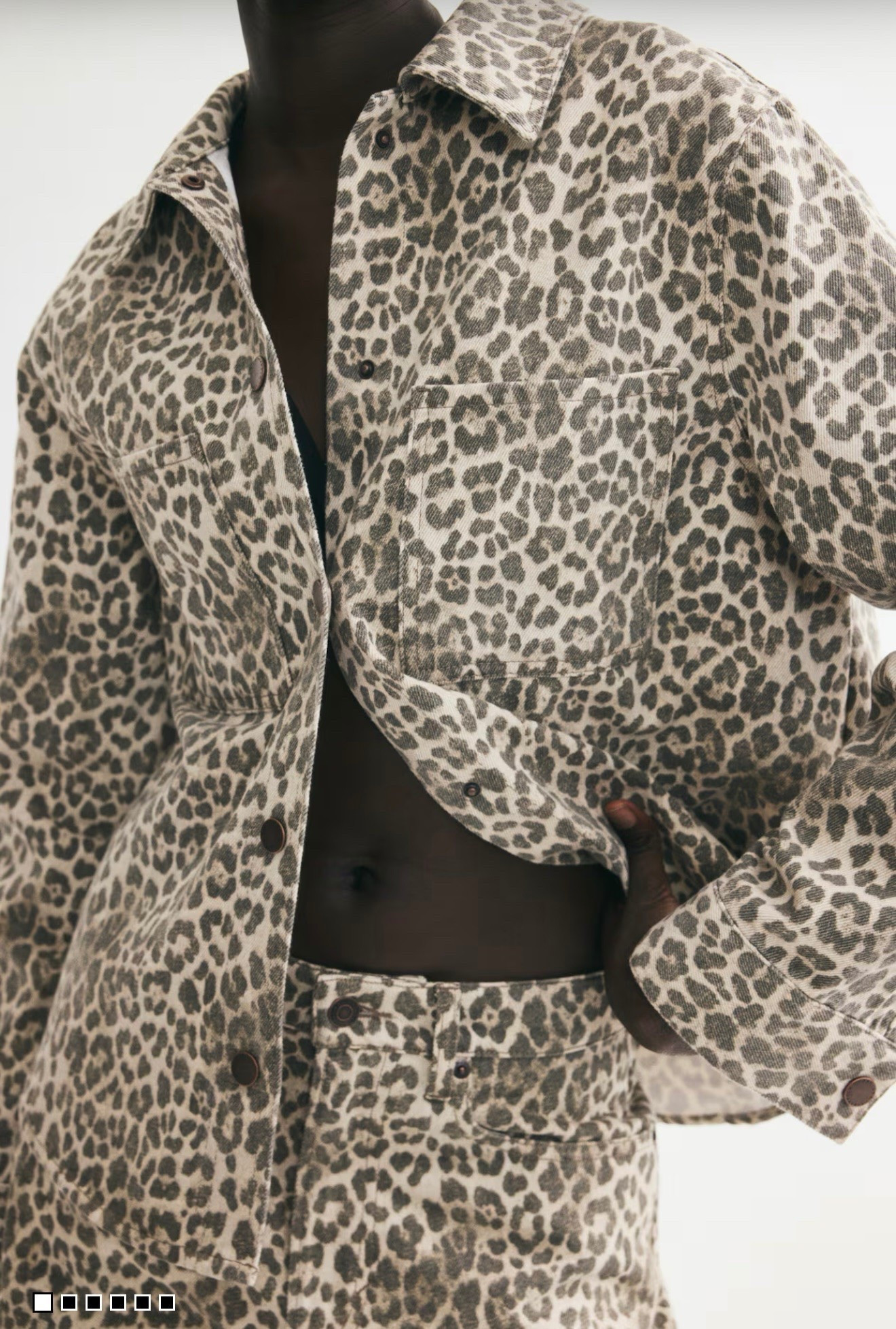 I love this denim leopard shirt