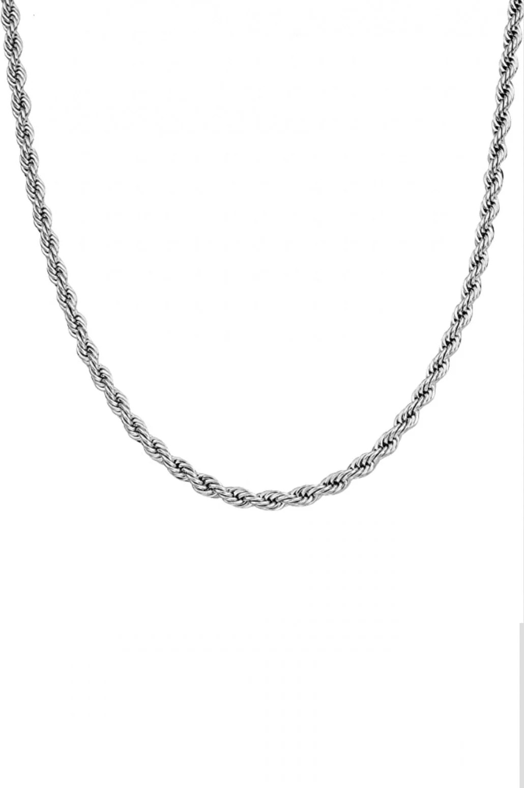 Silver Twist Chain Necklace | Shop Simon