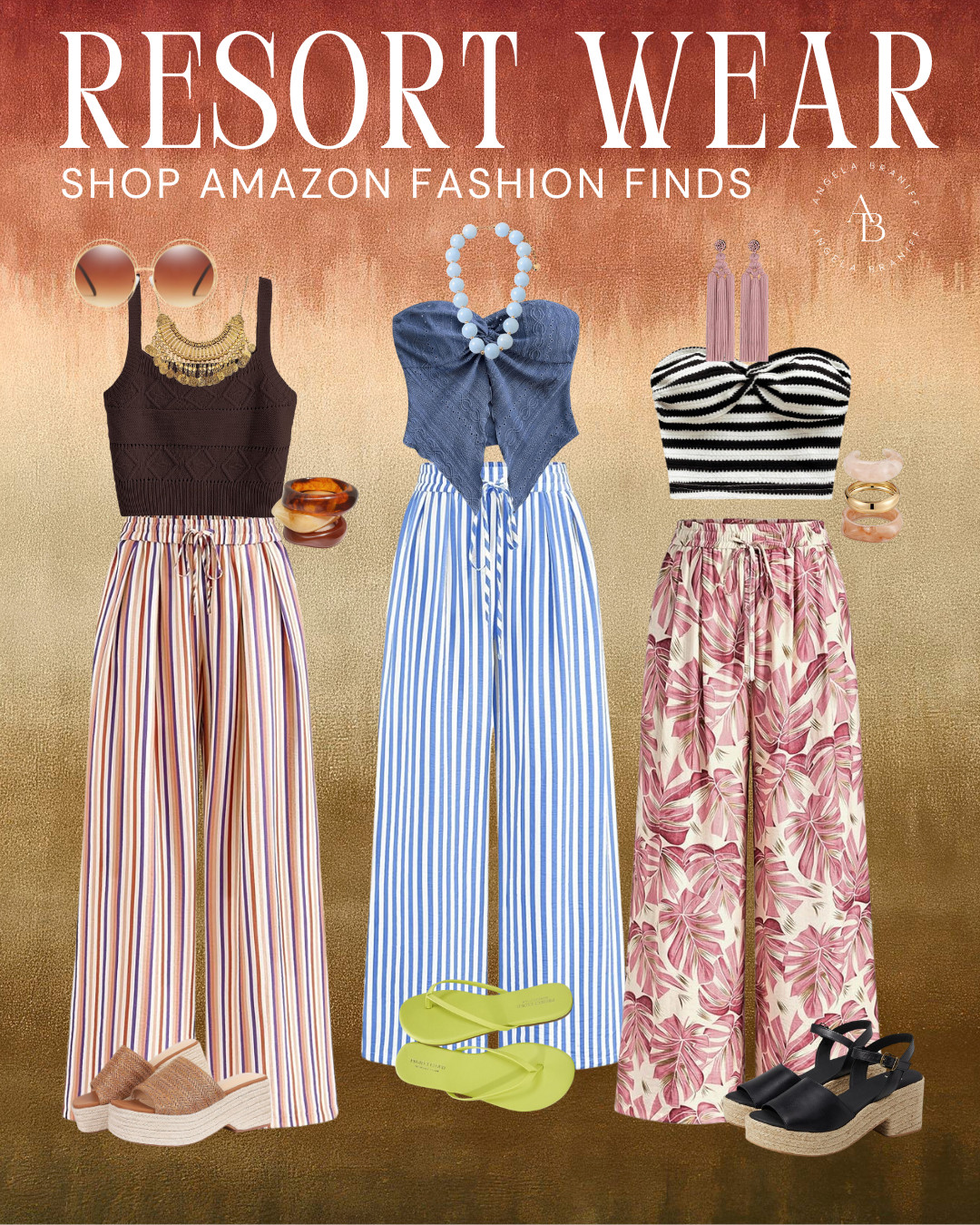 I can't get enough of these vibrant palazzo pants! Perfect for a resort-chic look. 🌴👗 #resortstyle #vacationstyle
#amazonfinds #amazonfashion #fashionover40 #wearwhatyoulove 

 #LTKSeasonal #LTKOver40 #LTKTravel