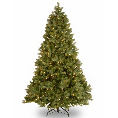 National Tree Company 6.5 ft Pre-Lit Downswept Douglas Fir Artificial Christmas Tree, 650 Clear Lights, 1,227 Tips, Includes Stand, Green | Target