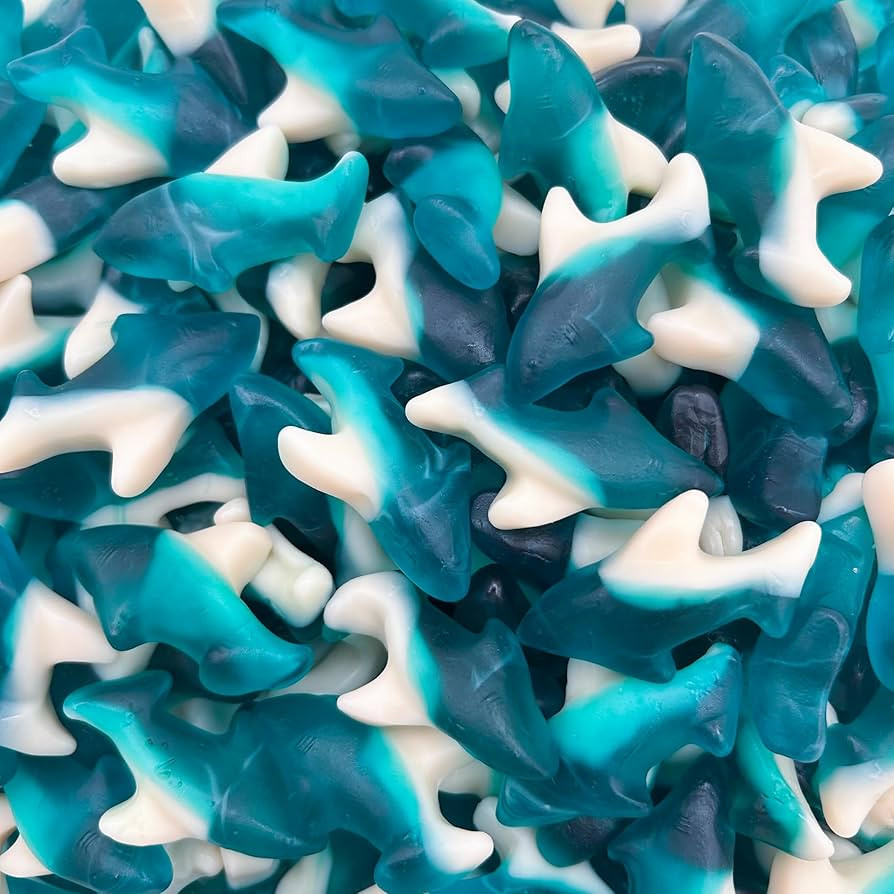 Blue Sharks Gummy Candy, Blue Raspberry Flavor (1 Pound Bag) | Amazon (US)