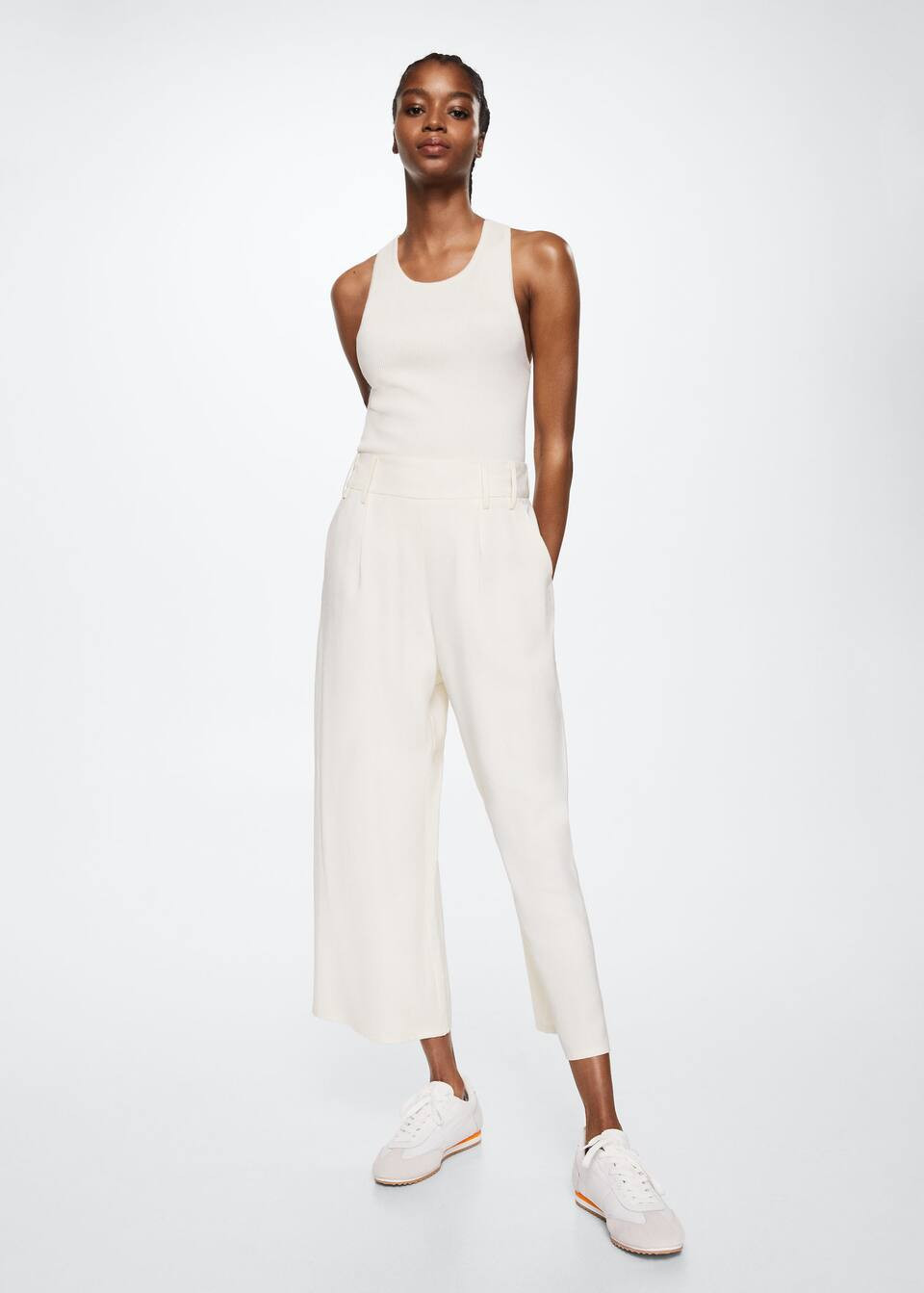 Fluid culotte pants -  Women | Mango USA | MANGO (US)