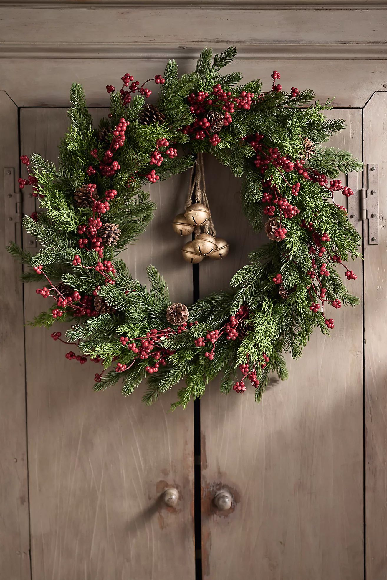 Faux Pine Berry Wreath | Anthropologie (US)