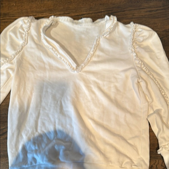 Generation Love White Ruffled Long Sleeve Blouse | Poshmark