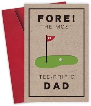 Father's Day Card for Golf Dads, Fore! The Most Tee-rrific Dads Golf Pun Cards for Dad, Birthday ... | Amazon (US)