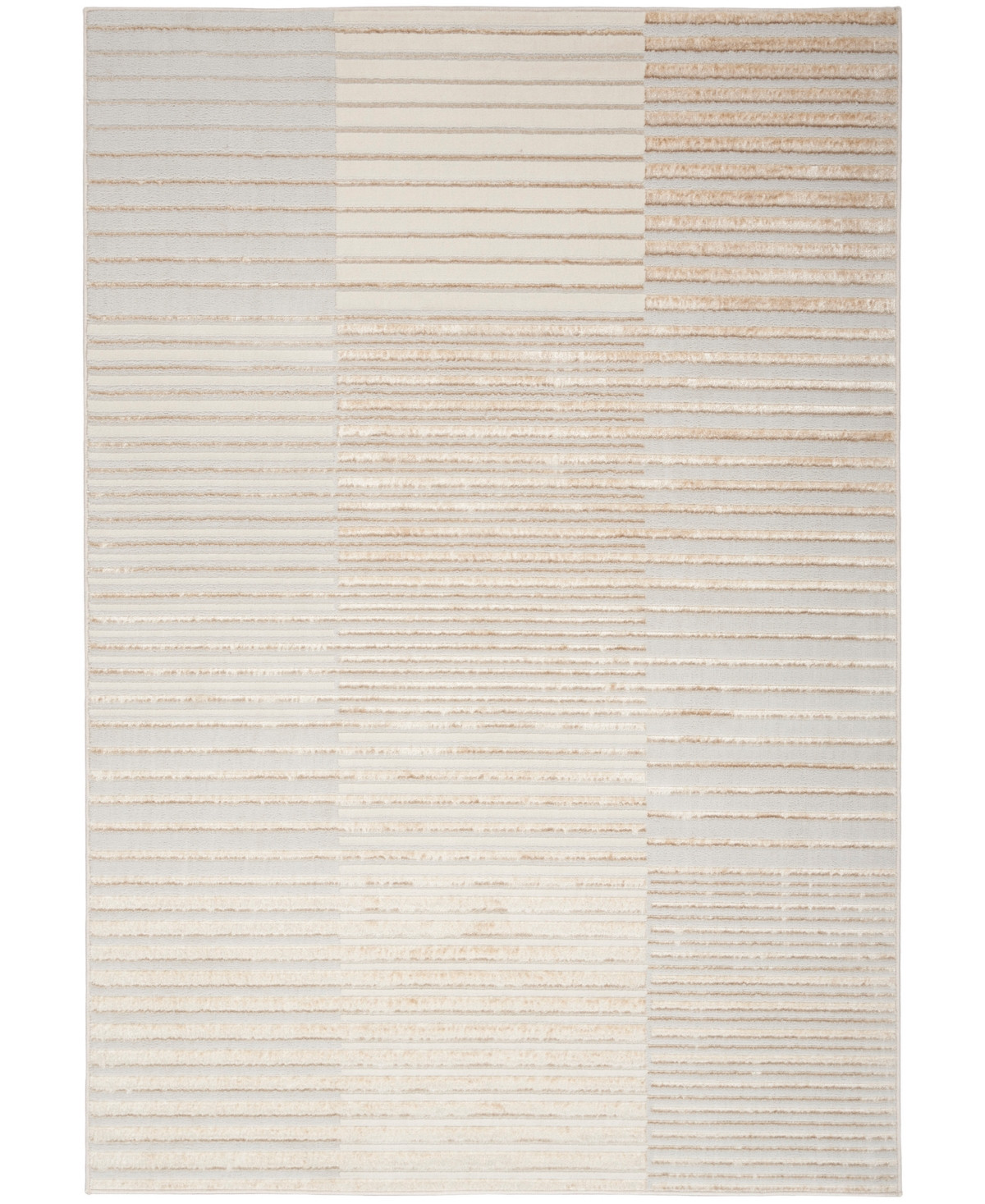 Inspire Me! Home Decor Brushstrokes BSK04 5'3"x7'3" Area Rug - Beige | Macy's