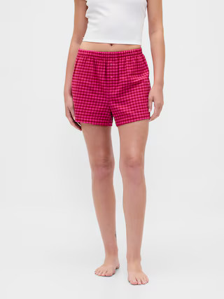 Logo Flannel Boxer Shorts | Gap (US)