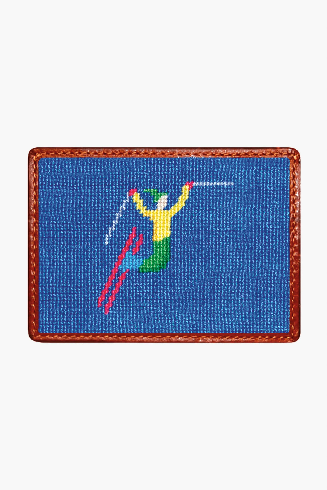Ski Tricks Needlepoint Credit Card Wallet | Tuckernuck (US)