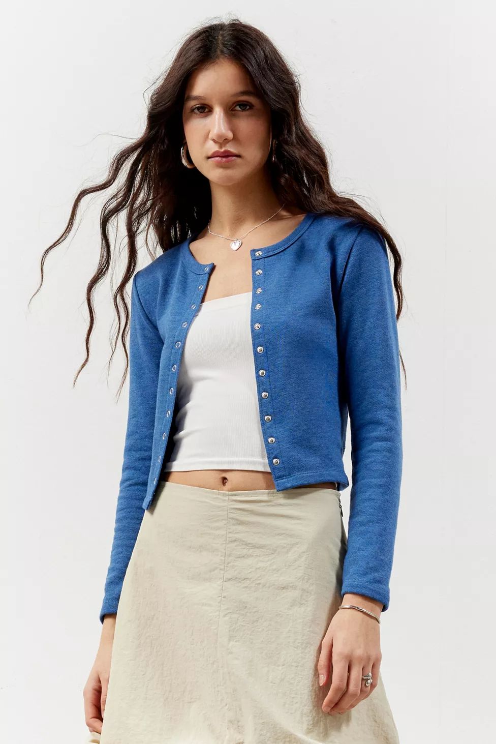 BDG Kit Snap-Button Cardigan | Urban Outfitters (US and RoW)