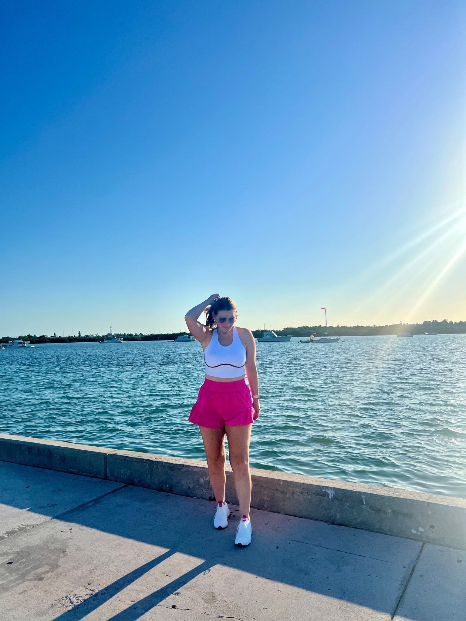 Amazon activewear, sports bra tank, Free People inspired running shorts, white sneakers, Amazon sunglasses 

#LTKfitness #LTKfindsunder50 #LTKtravel