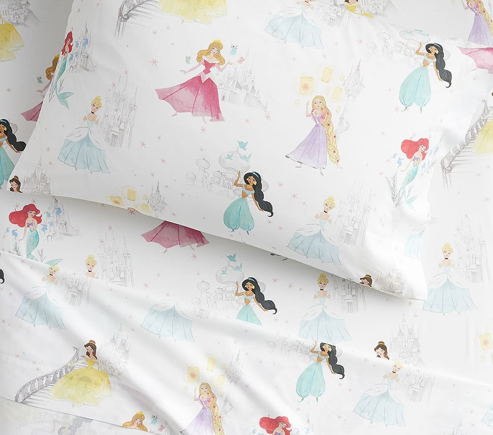 Disney Princess Castles Organic Toddler Sheet Set (Crib Sized) | Pottery Barn Kids