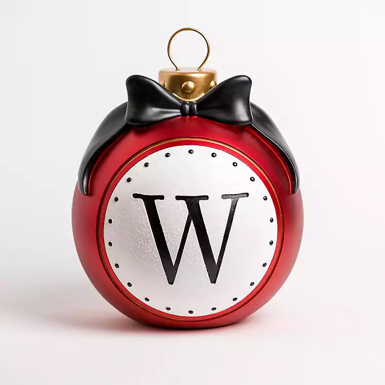 Monogram W Outdoor Christmas Ornament | Kirkland's Home