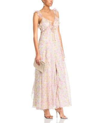 AQUA Ruffled Floral Flutter Sleeve Gown - Exclusive  | Bloomingdale's AQUA Shop All | Bloomingdale's (US)