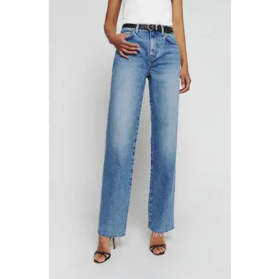 Reformation Val Baggy Distressed Straight Leg Jeans in Colorado at Nordstrom, Size 23 | Nordstrom