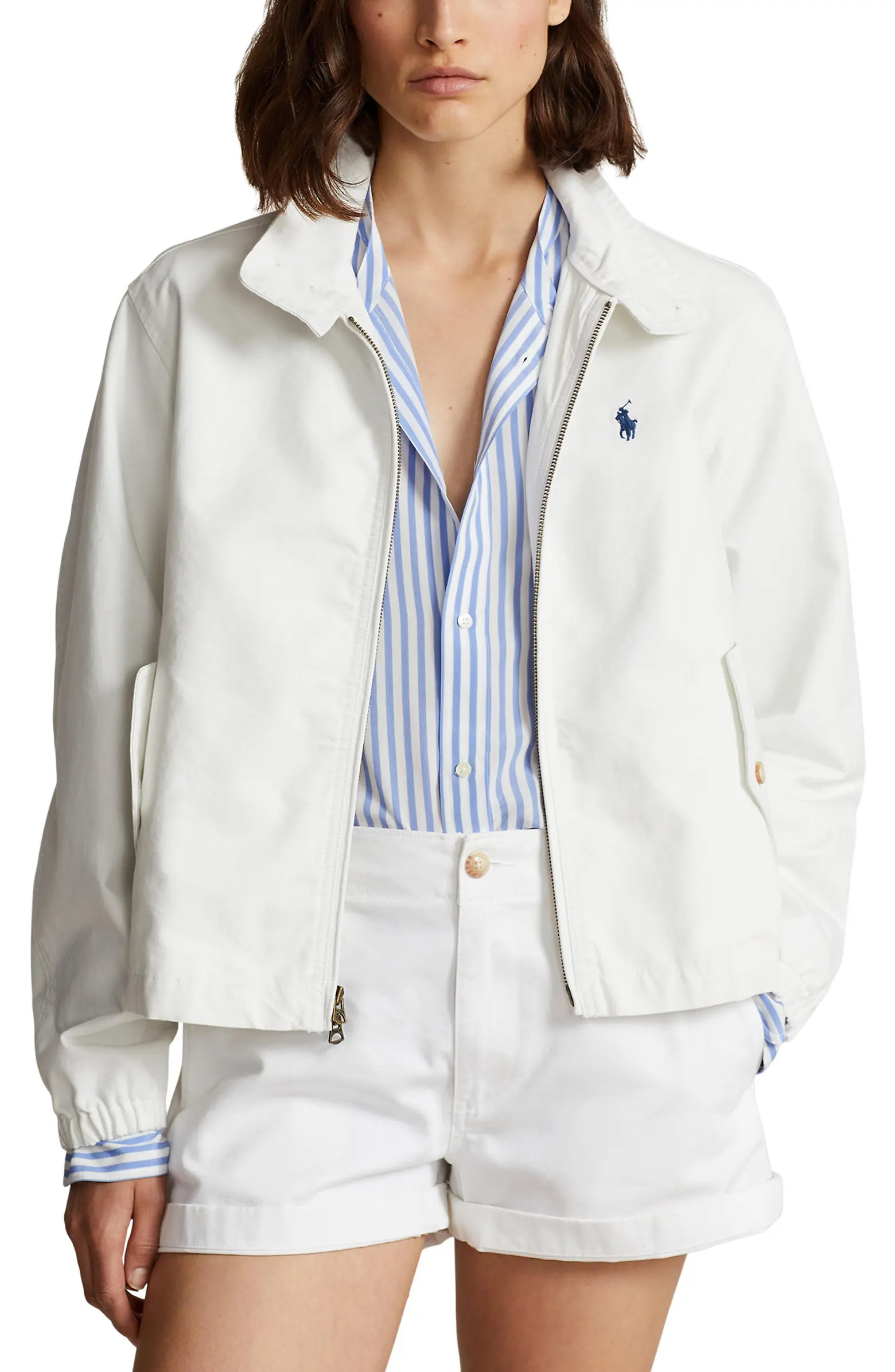 Cotton Canvas Zip Jacket | Nordstrom