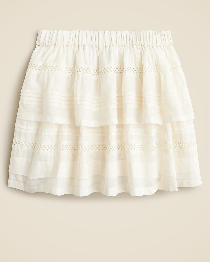 Girls' eyelet tiered skirt in cotton voile | J. Crew US