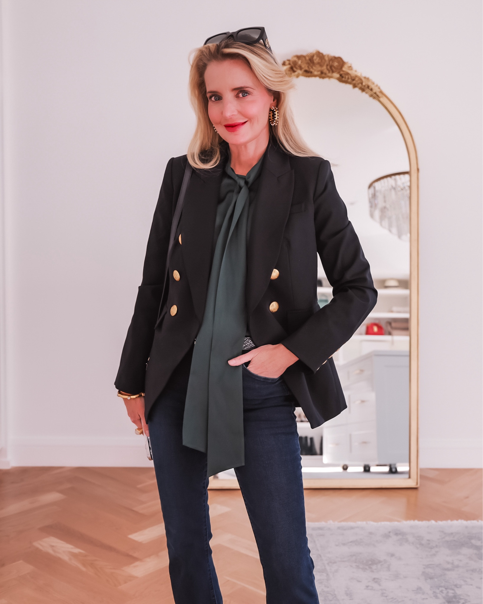 This Quince blazer is under $90 and it’s SO good. It’s beautiful, tailored, cinches in at the waist, high-quality, and the gold buttons look very luxe. When you need a piece that will really elevate an outfit, this blazer will be your go-to. It also has zip-in/out insert options similar to the Veronica Beard blazer if that’s something you’re interested in. Fit runs true to size. I’m wearing an xs. 

~Erin xo 

#LTKFindsUnder100 #LTKSeasonal #LTKWorkwear