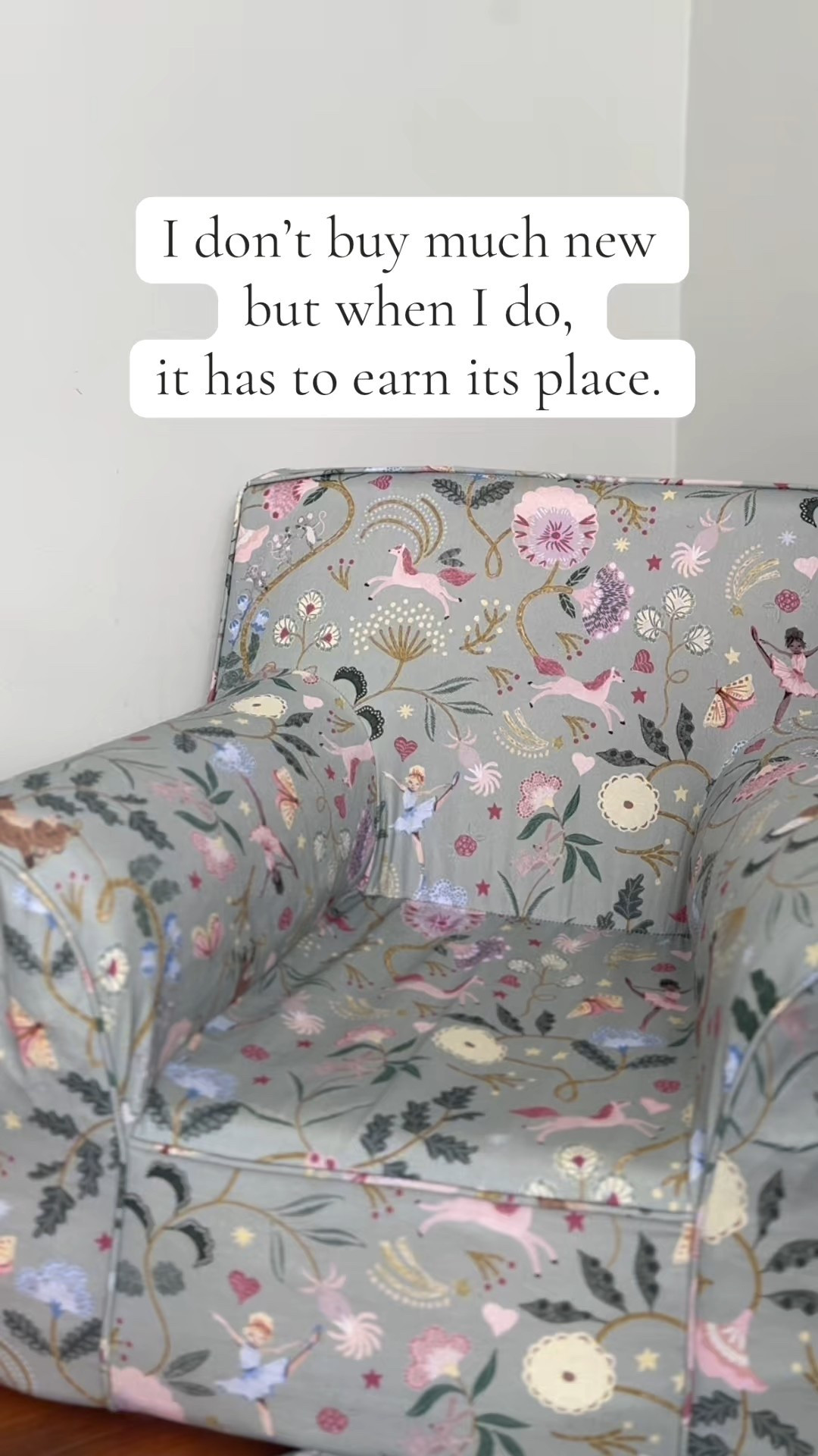 A small chair, but the beginning of a thousand stories 🤍 The Storybook Friends print from Pottery Barn is pure childhood magic. 

#LTKKids #LTKmomlife #LTKstorytime