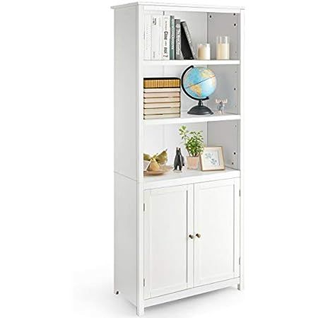 Sauder Cottage Road Library with Doors, Soft White finish | Amazon (US)