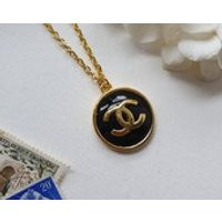 Repurposed Gold and Black Button Necklace | Etsy (US)