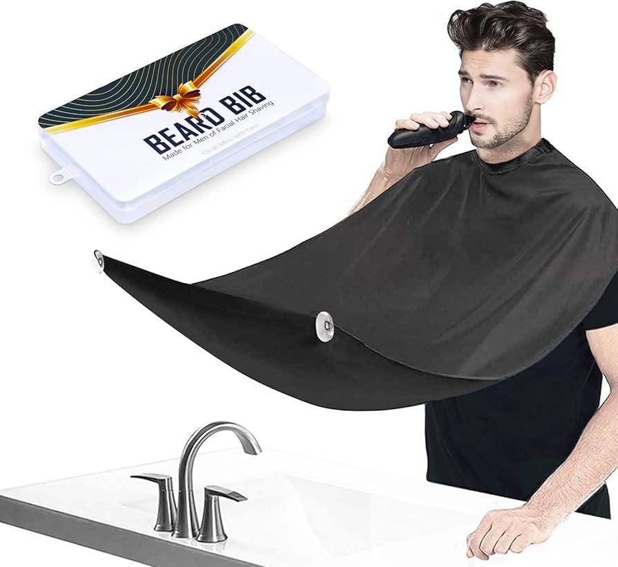 Beard Bib Beard Apron, Beard Hair Catcher for Men Shaving & Trimming Non-Stick Waterproof Beard C... | Amazon (US)