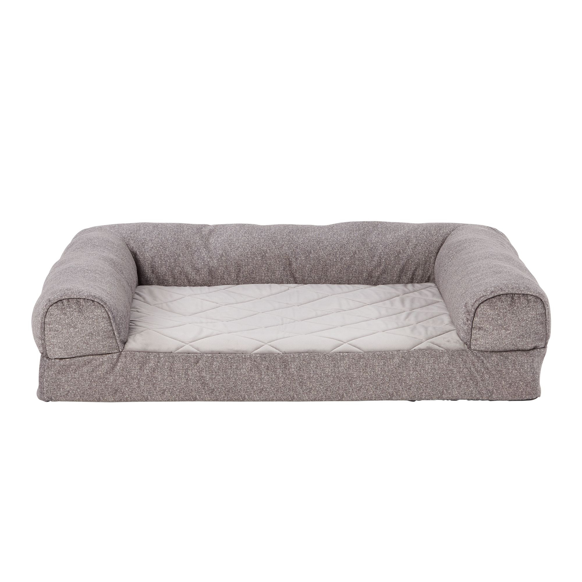 Top Paw® Gray Velvet Orthopedic Couch Dog Bed | PetSmart