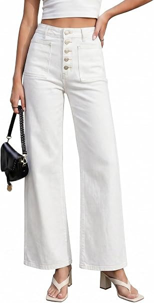 Cicy Bell Womens Wide Leg High Waisted Jeans Stretchy Trendy Vintage Baggy Denim Flare Pants with... | Amazon (US)