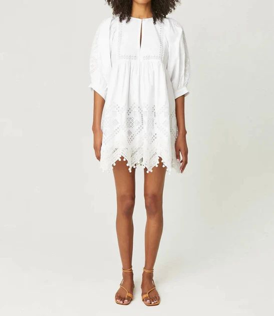 Carla Dress In White Heart Eyelet | Shop Premium Outlets