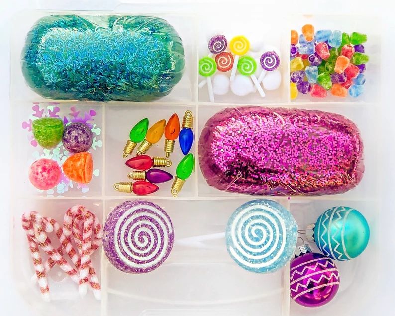 Candy Play Dough Sensory Kit | Sweets Busy Box | Christmas Montessori Toys | Play Dough Kit | Kid... | Etsy (US)