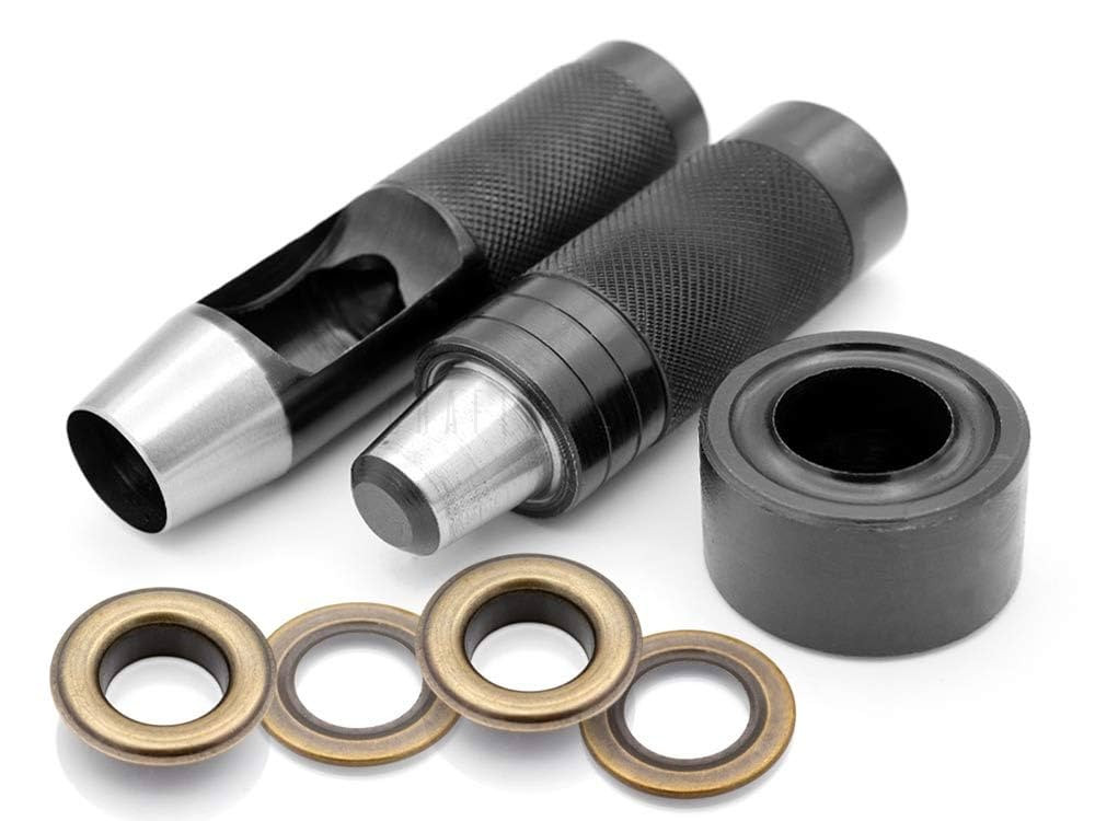 CRAFTMEMORE 1 Inch Grommet Tool Kit Eyelet Setting Tool Grommet Setter Hole Punch Cutter & Pack o... | Amazon (US)